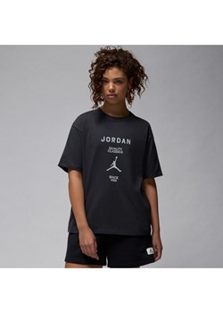 Damski T-shirt o fasonie typu girlfriend Jordan - Czerń ze sklepu Nike poland w kategorii Bluzki damskie - zdjęcie 178606897