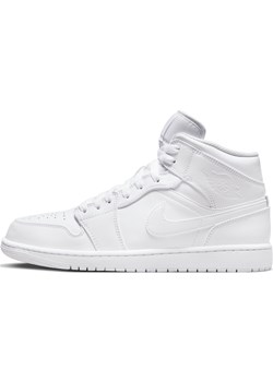 Buty Air Jordan 1 Mid - Biel ze sklepu Nike poland w kategorii Buty sportowe męskie - zdjęcie 178606909