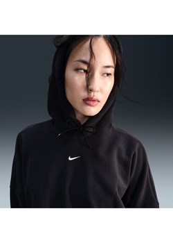 Damska dzianinowa bluza z kapturem o kroju oversize Therma-FIT Nike One - Czerń ze sklepu Nike poland w kategorii Bluzy damskie - zdjęcie 178607416