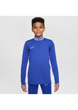 Treningowa koszulka piłkarska z długim rękawem i zamkiem 1/4 dla dużych dzieci Dri-FIT Nike Academy - Fiolet ze sklepu Nike poland w kategorii T-shirty chłopięce - zdjęcie 178607488