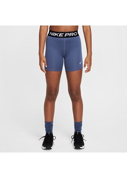 Spodenki dla dziewcząt Nike Pro - Niebieski ze sklepu Nike poland w kategorii Szorty - zdjęcie 178608076