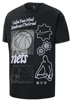 T-shirt męski Nike NBA Max90 Brooklyn Nets Courtside - Czerń ze sklepu Nike poland w kategorii T-shirty męskie - zdjęcie 178608946