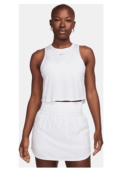 Damska koszulka bez rękawów o skróconym kroju Dri-FIT Nike One Classic - Biel ze sklepu Nike poland w kategorii Bluzki damskie - zdjęcie 178608997