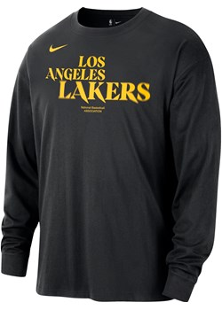 Męski T-shirt z długim rękawem Nike NBA Los Angeles Lakers Courtside - Czerń ze sklepu Nike poland w kategorii T-shirty męskie - zdjęcie 178609048