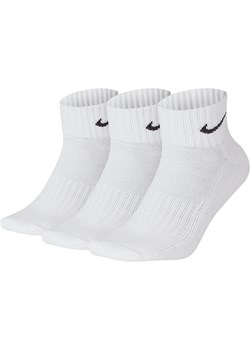 Skarpety do kostki z amortyzacją Nike (3 pary) - Biel ze sklepu Nike poland w kategorii Skarpetki męskie - zdjęcie 178609327