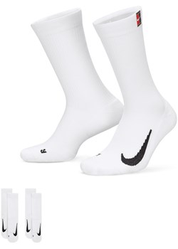 Klasyczne skarpety do tenisa NikeCourt Multiplier Cushioned (2 pary) - Biel ze sklepu Nike poland w kategorii Skarpetki męskie - zdjęcie 178609565