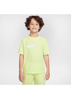 Koszulka z krótkim rękawem dla dużych dzieci (chłopców) Dri-FIT Nike Multi - Żółty ze sklepu Nike poland w kategorii T-shirty chłopięce - zdjęcie 178609955