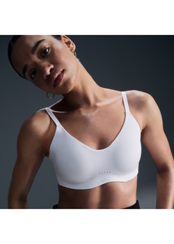 Damski stanik sportowy z wkładkami i możliwością zmiany stylizacji Nike Alate Minimalist - Biel ze sklepu Nike poland w kategorii Biustonosze - zdjęcie 178609988