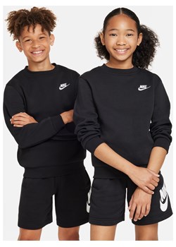 Bluza dresowa dla dużych dzieci Nike Sportswear Club Fleece - Czerń ze sklepu Nike poland w kategorii Bluzy chłopięce - zdjęcie 178610057