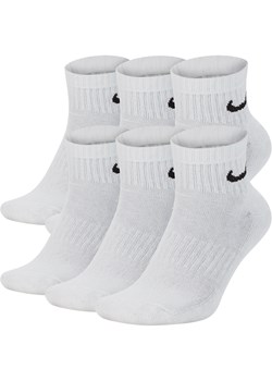 Skarpety treningowe do kostki Nike Everyday Cushioned (6 par) - Biel ze sklepu Nike poland w kategorii Skarpetki męskie - zdjęcie 178610387