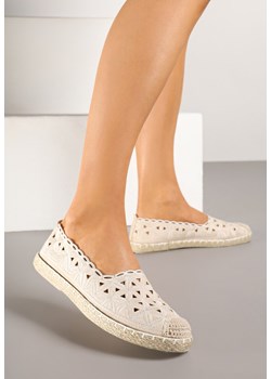 Beżowe Ażurowe Espadryle Vices z Ozdobną Plecionką Arivrae ze sklepu born2be.pl w kategorii Espadryle damskie - zdjęcie 178621688