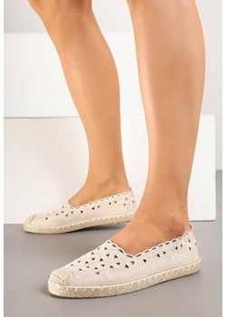 Beżowe Ażurowe Espadryle Vices z Ozdobną Plecionką Arivrae ze sklepu born2be.pl w kategorii Espadryle damskie - zdjęcie 178621689