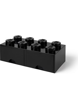 LEGO Pojemnik &quot;Brick 8&quot; w kolorze czarnym z szufladami - 50 x 18 x 25 cm ze sklepu Limango Polska w kategorii Pojemniki kuchenne - zdjęcie 178622435