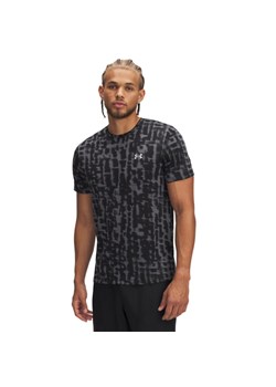 Męska koszulka do biegania Under Armour UA Launch Printed SS - czarna ze sklepu Sportstylestory.com w kategorii T-shirty męskie - zdjęcie 178625439