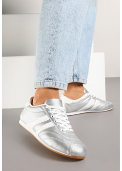 Srebrno-Białe Sneakersy Typu Tenisówki z Paseczkami Liantina ze sklepu renee.pl w kategorii Buty sportowe damskie - zdjęcie 178625857