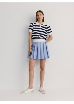 Reserved - Plisowana spódnica mini w sportowym stylu - jasnoniebieski ze sklepu Reserved w kategorii Spódnice - zdjęcie 178629335