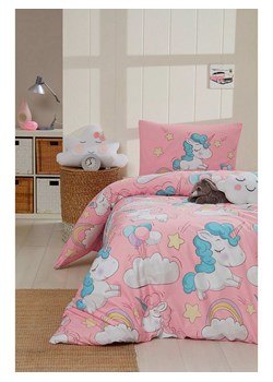Colourful Cotton Komplet pościeli "Unicornio" w kolorze jasnoróżowo-białym ze sklepu Limango Polska w kategorii Pościel dziecięca - zdjęcie 178631619