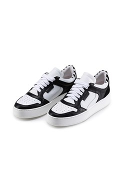Anna Morellini Skórzane sneakersy &quot;Velana&quot; w kolorze biało-czarnym ze sklepu Limango Polska w kategorii Buty sportowe damskie - zdjęcie 178632377