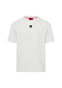 HUGO Koszulka męska - Dalile Mężczyźni Bawełna biały jednolity ze sklepu vangraaf w kategorii T-shirty męskie - zdjęcie 178635445