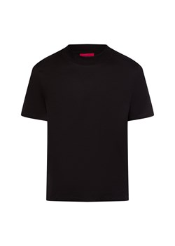 HUGO Koszulka męska - Dimersom Mężczyźni Bawełna czarny jednolity ze sklepu vangraaf w kategorii T-shirty męskie - zdjęcie 178635446