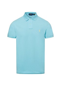 Polo Ralph Lauren Męska koszulka polo Mężczyźni Bawełna cyjan jednolity ze sklepu vangraaf w kategorii T-shirty męskie - zdjęcie 178635469