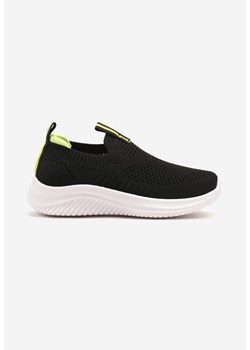 Czarno-Zielone Buty Sportowe Sneakersy z Elastyczną Cholewką Liasoria ze sklepu born2be.pl w kategorii Buty sportowe dziecięce - zdjęcie 178635806