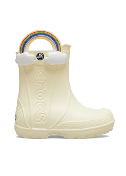 Kalosze Crocs Handle It Rainbow Rain Boot Kids 210026 Żółty ze sklepu eobuwie.pl w kategorii Kalosze dziecięce - zdjęcie 178637249