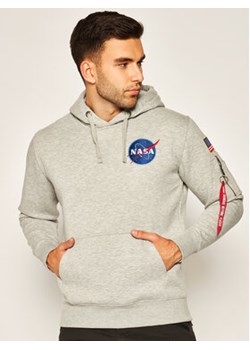 Alpha Industries Bluza Space Shuttle 178317 Szary Regular Fit ze sklepu MODIVO w kategorii Bluzy męskie - zdjęcie 178637665