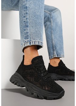 Czarne Sneakersy Ozdobione Siateczką Toliselle ze sklepu renee.pl w kategorii Buty sportowe damskie - zdjęcie 178639067