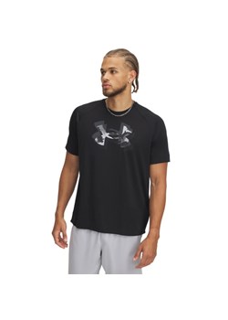 Męska koszulka treningowa Under Armour UA M Tech Print Fill SS - czarna ze sklepu Sportstylestory.com w kategorii T-shirty męskie - zdjęcie 178639139