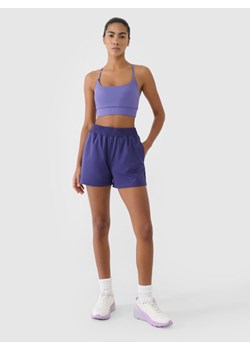 Damskie spodenki treningowe 4F 4FRSS25TFSHF0874 - granatowe ze sklepu Sportstylestory.com w kategorii Szorty - zdjęcie 178639185