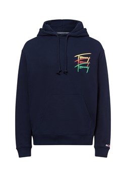 Tommy Jeans Męski sweter z kapturem Mężczyźni Bawełna granatowy jednolity ze sklepu vangraaf w kategorii Bluzy męskie - zdjęcie 178651419