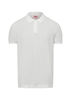Finshley & Harding London Męska koszulka polo Mężczyźni Bawełna biały jednolity ze sklepu vangraaf w kategorii T-shirty męskie - zdjęcie 178651425