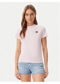 Tommy Jeans T-Shirt DW0DW20153 Różowy Regular Fit ze sklepu MODIVO w kategorii Bluzki damskie - zdjęcie 178654998