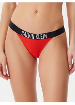 Calvin Klein Swimwear Dół od bikini KW0KW02857 Czerwony ze sklepu MODIVO w kategorii Stroje kąpielowe - zdjęcie 178655216