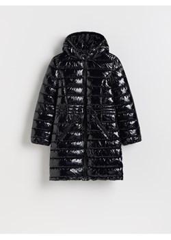 Reserved - Pikowany płaszcz z kapturem - czarny ze sklepu Reserved w kategorii Płaszcze dziewczęce - zdjęcie 178658907