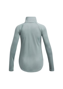 Dziewczęca bluza treningowa nierozpinana bez kaptura Under Armour Tech Graphic 1/2 Zip - zielona ze sklepu Sportstylestory.com w kategorii Bluzy dziewczęce - zdjęcie 178661479