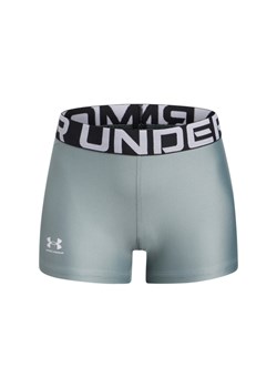 Dziewczęce krótkie legginsy treningowe Under Armour G HeatGear Shorty - zielone ze sklepu Sportstylestory.com w kategorii Spodnie dziewczęce - zdjęcie 178661485