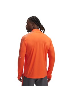 Męski longsleeve treningowy Under Armour UA Tech Utility 1/4 Zip - pomarańczowy ze sklepu Sportstylestory.com w kategorii T-shirty męskie - zdjęcie 178661505
