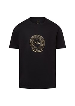 Armani Exchange Koszulka męska Mężczyźni Bawełna czarny jednolity ze sklepu vangraaf w kategorii T-shirty męskie - zdjęcie 178662285