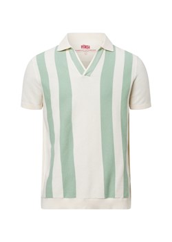 Finshley & Harding London Męska koszulka polo - Hector Mężczyźni Bawełna écru w paski ze sklepu vangraaf w kategorii T-shirty męskie - zdjęcie 178662289