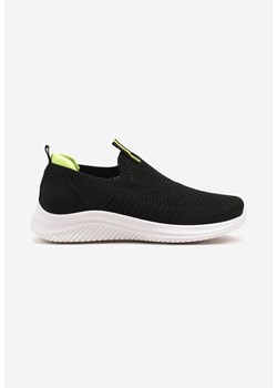 Czarno-Zielone Wsuwane Buty Sportowe Sneakersy z Siateczki na Piankowej Podeszwie Eldriva ze sklepu born2be.pl w kategorii Buty sportowe dziecięce - zdjęcie 178662409