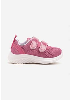 Fuksjowe Buty Sportowe Sneakersy z Siateczki Zapinane na Rzepy Karival ze sklepu born2be.pl w kategorii Buty sportowe dziecięce - zdjęcie 178662418