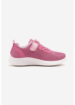 Fuksjowe Buty Sportowe Sneakersy z Siateczki z Rzepem Hirlevia ze sklepu born2be.pl w kategorii Buty sportowe dziecięce - zdjęcie 178662427