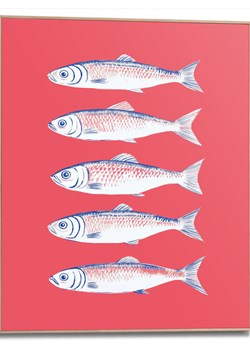 Orangewallz Druk artystyczny &quot;Sardines&quot; w ramce - 50 x 70 cm ze sklepu Limango Polska w kategorii Obrazy - zdjęcie 178665157