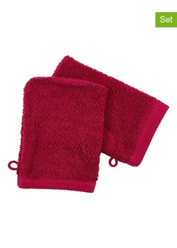 Soft by Perle de Coton Myjki (2 szt.) &quot;Epo&quot; w kolorze jagodowym ze sklepu Limango Polska w kategorii Ścierki kuchenne - zdjęcie 178665625