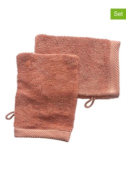 Soft by Perle de Coton Myjki (2 szt.) &quot;Epo&quot; w kolorze koralowym ze sklepu Limango Polska w kategorii Ścierki kuchenne - zdjęcie 178665635