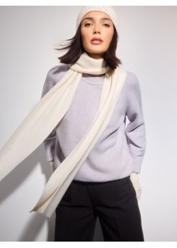 Mohito - Kremowy szalik z ozdobnymi elementami - biały ze sklepu Mohito w kategorii Szaliki i chusty damskie - zdjęcie 178666869