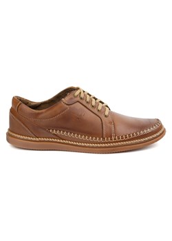 Olivier Buty Męskie Skórzane Casual Model 313GT camel brązowe ze sklepu ButyModne.pl w kategorii Półbuty męskie - zdjęcie 178667895