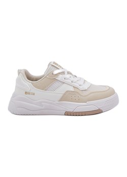 Sneakersy Na Platformie Big Star OO274A155 Biało-Beżowe białe ze sklepu ButyModne.pl w kategorii Buty sportowe damskie - zdjęcie 178667975